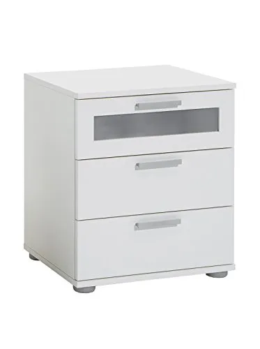 FMD Möbel Jack 2 Nachttisch, weiß, 45 x 53,5 x 38 cm