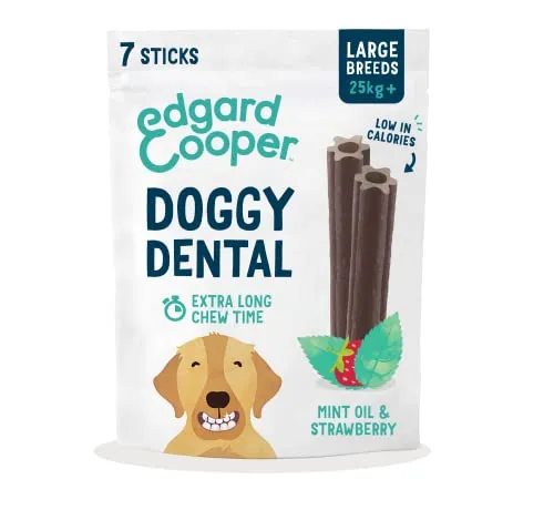 Edgard & Cooper Doggy Dental - Mint & Strawberry - Large - 7 Sticks