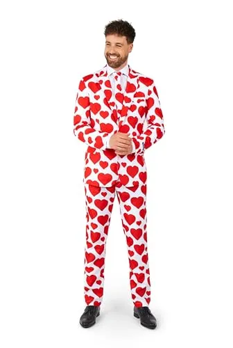 Suitmeister Herren Valentinstag Anzug in rot von Suitmeister