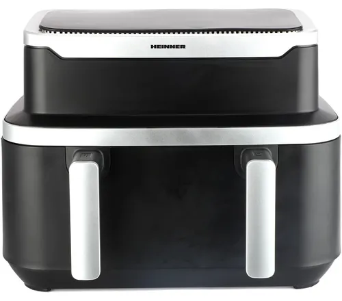 Heinner HAF-DDB9BK26 Heißluftfritteuse 9 l – Doppel Schwarz
