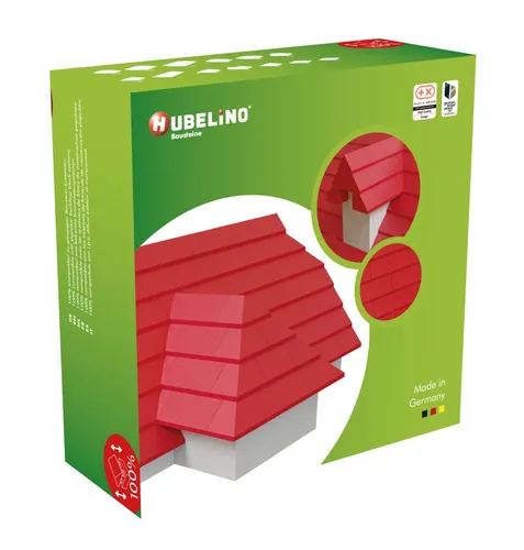 Hubelino Roof Tile Set 124dlg - Kreatives Bauset - Bausets mit 124 Teilen für den Bau eines klassischen Giebeldachs. Kompatibel mit anderen Herstellern und fördert kreatives Spielen. Hergestellt in Deutschland mit höchsten Qualitätsstandards.