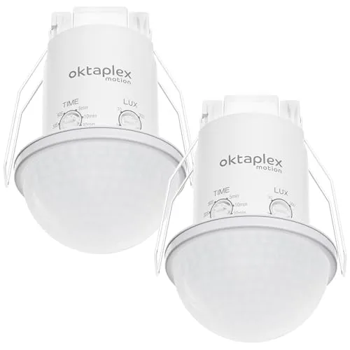 Oktaplex Kim 2er Set 360 Grad Einbau Bewegungsmelder von Oktaplex motion