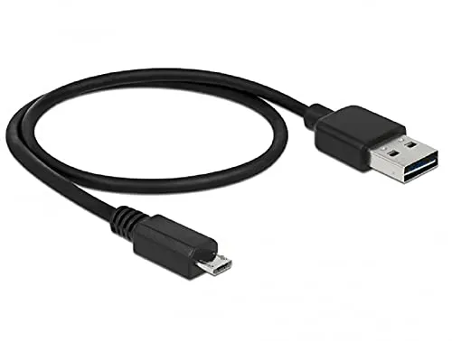 DeLock Kabel Easy-USB 2.0 Typ-A Stecker > USB 2.0 Typ Micro-B Stecker 50 cm schwarz