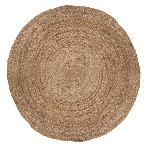 Juteteppich D120 cm - Teppich aus 100 % Jute, Durchmesser 120 cm, nachhaltig und ideal für ein gemütliches Ambiente in jedem Raum.