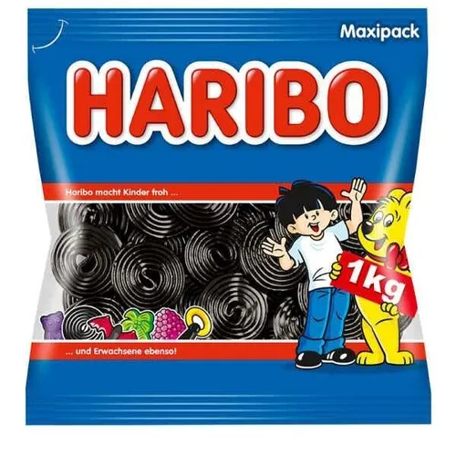 HARIBO SCHNECKEN ROTELLA 1000g - Lakritzschnecken - Maxipack - Lakritz