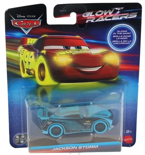 JACKSON STROM - Glow in the Dark Racermann Racers Disney Pixar Cars 1:55 Mattel