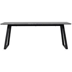 ebuy24 Esstisch Malaga 90x200cm Marmor Dekor dunkel grau - Eleganter Esstisch in Marmoroptik 90x200cm, ideal für stilvolle Mahlzeiten. Schlanke schwarze Beine verbinden modernen Look mit klassischer Eleganz.