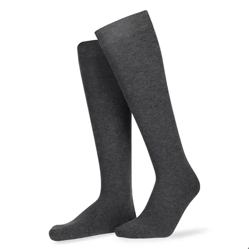 Hudson Herren Kniestrümpfe Relax Cotton wärmend Grau-mel. 0550 43-44