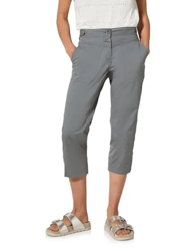 Cecil Caprihose in Grau - W29/L22 - Jeans mit regulierbarem Bund und praktischen Taschen, ideal für einen bequemen und stilvollen Look.