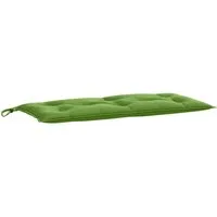 vidaXL Gartenbankauflage Melange Grün 100x50x7 cm - Bequeme und rutschfeste Sitzauflage für Garten- und Terrassenmöbel, aus langlebigem Polyester mit optimalem Sitzkomfort dank weicher Hohlfaser-Füllung.