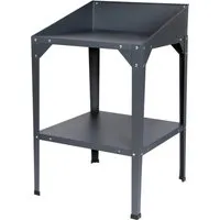 Pflanztisch 60 x 60 x 83/100 cm anthrazit - Gewächshaus & Frühbeet: Robuster Pflanztisch aus Metall, ideal für die Pflanzenanzucht und Gartenarbeit, höhenverstellbar für optimalen Komfort.