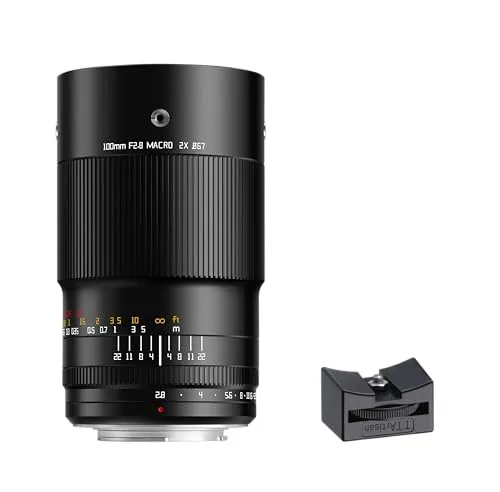 TTArtisan 100mm f/2,8 Macro 2X für Canon EF - Objektive für Systemkameras, bietet 2-fache Vergrößerung für beeindruckende Makrofotografie und gestochen scharfe Details.