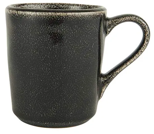 IB Laursen - Becher, Henkelbecher, Kaffeebecher - Antique Black Dunes/Schwarz - Steingut