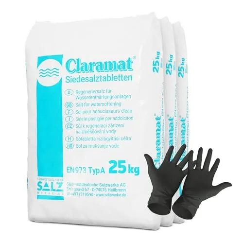 Claramat Siedesalz Tabletten 75kg - Regeneriersalz für Pools - Chlorersatz: Hochwertige Claramat Siedesalz Tabletten für Ionenaustauscher und Salzelektrolyseanlagen. Verlängert die Lebensdauer der Geräte und verhindert Kalkablagerungen.