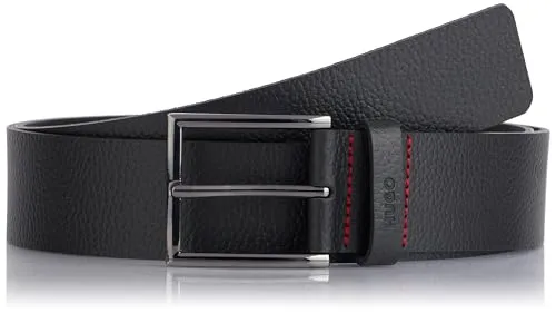 HUGO Hüftgürtel Giaspo-Gr - Nachhaltiger Ledergürtel - Hüftgürtel aus hochwertigem Leder mit logogeprägter Schließe, hergestellt aus 60 % nachhaltigen Materialien. Unterstützen Sie umweltfreundliche Lederherstellung!