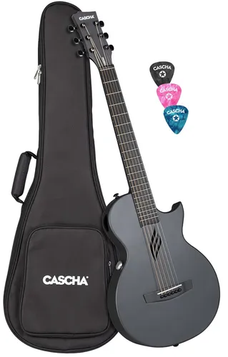 CASCHA CGACF2-BK Carbon Fiber E/A-Gitarre