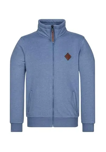 Naketano Ivic 20 - Blue Melange Herren Sweatjacke - Bequeme Sweatjacke mit Rundhalsausschnitt für lässige Looks. Der weiche Materialmix sorgt für hohen Tragekomfort und gute Formstabilität. Ideal für Freizeit und Alltag, pflegeleicht und strapazierfähig.