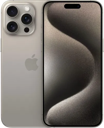 Apple iPhone 15 Pro Max 256GB Titan Natur - Grau, leichtes Design aus Raumfahrt-Titan, A17 Pro Chip für beeindruckende Grafik und 5x Tele-Zoom