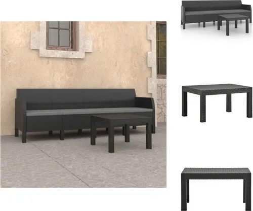 vidaXL 2-tlg. Garten-Lounge-Set mit Kissen