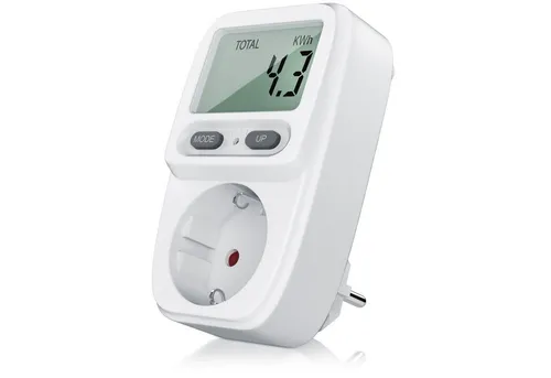 BEARWARE Energiekostenmessgerät Stromverbrauchszähler mit Kindersicherung, Power Meter, Stromkostenmessgerät, Standby Messung ab 0,2W, 3680W, Berührungsschutz