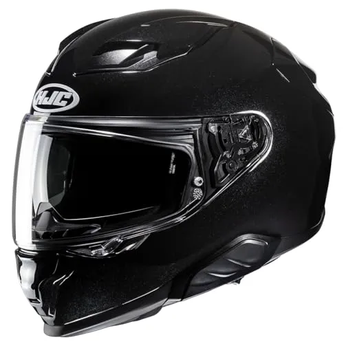 HJC F71 Solid Helm, schwarz, Größe M - Hochwertiger Motorradhelm mit hervorragender Passform und Komfort. Die Fiberglas-Verbund-Schale sorgt für Sicherheit, während das verbesserte Visier mit Dual-Lock-System für optimale Abdichtung sorgt.