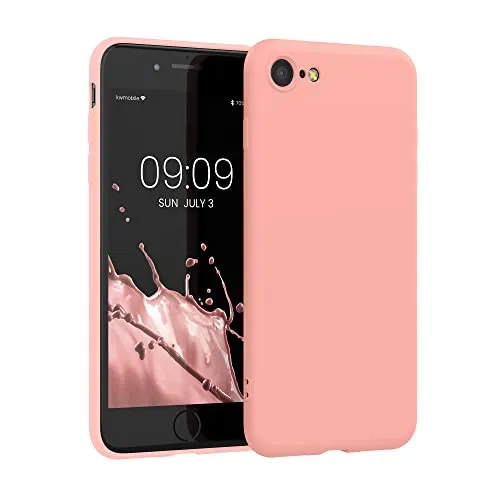 kwmobile Handyhülle für iPhone SE 2022 Hülle/iPhone SE 2020 / iPhone 8 / iPhone 7, für iPhone SE Hülle - Schutzhülle für kabelloses Laden - Case in Rosegold matt