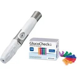 GlucoCheck Stechhilfe + 100 Universal-Lanzetten Set 1 St