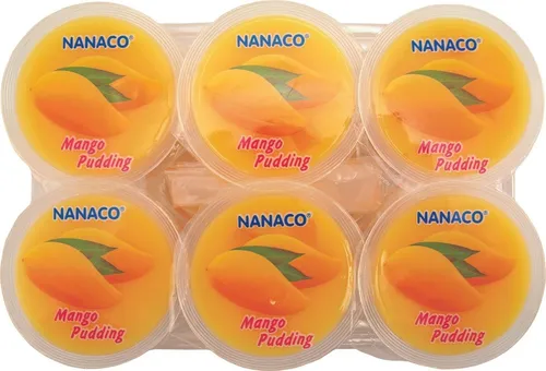 NANACO Dessert mit Kokosnuss-Geleestücken 480g | Pudding mit Nata de Coco, Mango