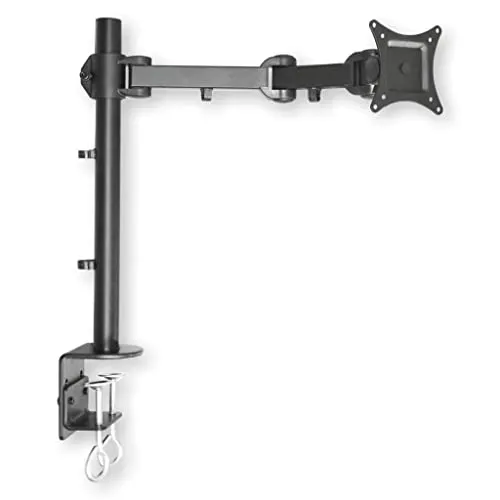 DMP Monitor Tischhalterung LCD 352S - Halterung für Monitore bis zu 32 Zoll (81,3cm max. 10kg) - neigbar schwenkbar höhenverstellbar VESA 75/100 schwarz