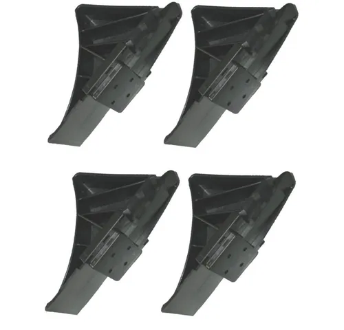 TRIPUS Anhänger 4 Stück Unterlegkeile mit Halter - Schwarz - max.1600 kg