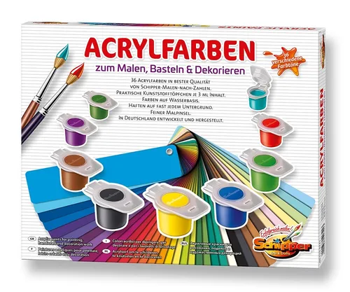 Schipper Malen nach Zahlen - 36 Acrylfarben Neu