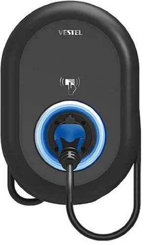 Vestel eCHARGER EVC04-AC22SW-T2P - 22 kW EV-Ladestation - Wallboxen mit 22 kW Ladeleistung, WLAN-Steuerung und RFID-Zugangskontrolle für komfortables Laden. Ideal für Elektroautos, robust und zukunftssicher.
