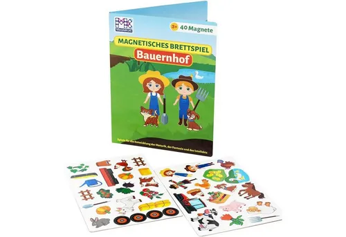 MAGNIKON Lernspielzeug Magnetspiel Bauernhof 40 Magnete für Kinder (40-St)