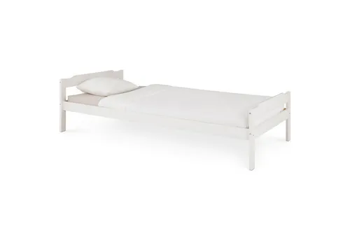IDIMEX Massivholzbett MORITZ, Einzelbett 90x200cm - Betten - Kiefer Massivholz, lackiert und in elegantem Weiß, ideal als Gästebett für zusätzlichen Komfort.