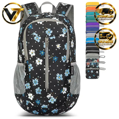 Faltbarer Rucksack 25L Wasserdicht Ultraleicht für Damen Herren Outdoor Wandern