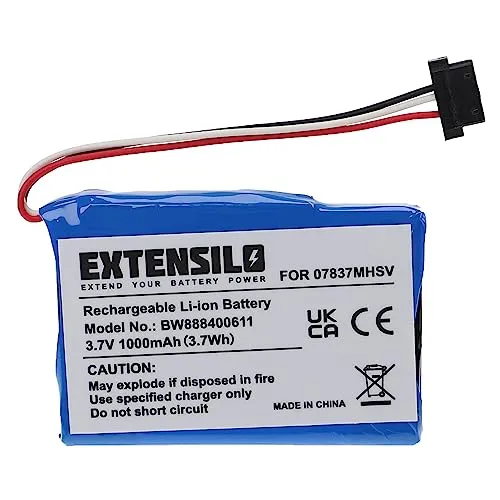 EXTENSILO Akku kompatibel mit Becker Traffic Assist Z201, Z203, Z 113, Z200, Z204, Z205 GPS Navigation Navi (1000 mAh, 3,7 V, Li-Ion)