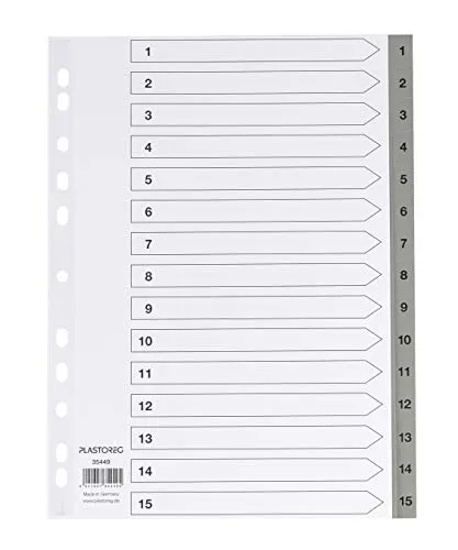 Registerblätter von Plastoreg