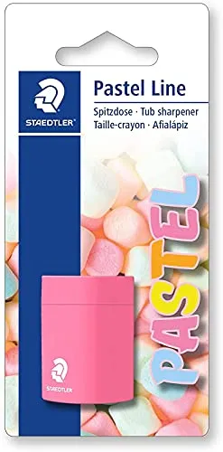 STAEDTLER Dosenspitzer Pastel Line in Pastell-Farben (Verschlussdeckel, Blisterkarte mit einer Spitzdose, 51105PSBK)