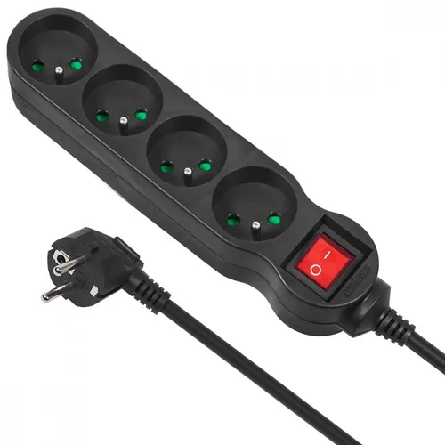 Power strip 2m MCE182 2300W black MACLEAN 5902211108177