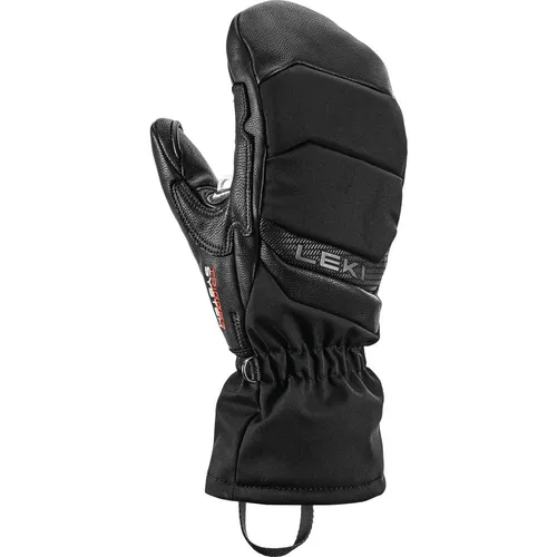 LEKI Griffin Base 3D Damenhandschuhe, schwarz 8.5 - Skihandschuhe aus hochwertigem Softshell und Leder, bieten optimalen Schutz und Wärme für Damen beim Skifahren.