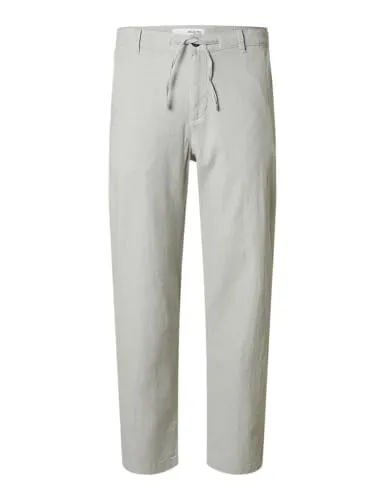 SELECTED FEMME Slh172-Slimtape Brody Linen Pant Noos - Wanderhosen aus hochwertigem Leinen, mit verjüngtem Slim Fit und bequemem Kordelzug für optimale Bewegungsfreiheit.