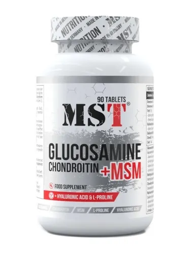 MST - Glucosamine Chondroitine MSM + HYALURON - 90 Tabletten - Vitamine & Mineralien, unterstützt die Gelenkgesundheit mit einer kraftvollen Kombination aus Glucosamin, Chondroitin und Hyaluron.