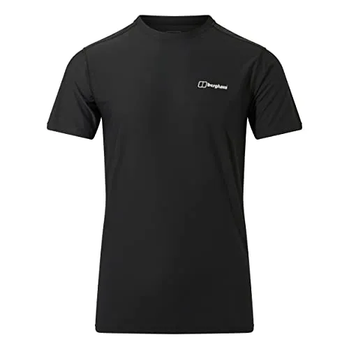 Berghaus Herren 24/7 Tech Basecrew Wicking T-Shirt - Schwarz - XXL - Sportunterwäsche für Herren, bequemer Close Fit mit hervorragender Feuchtigkeitsableitung und super elastischem Stoff für optimale Bewegungsfreiheit.