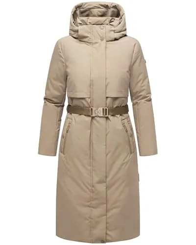 Navahoo Damen Wintermantel Waldbummler 14 Taupe Grey 3XL in grau von NAVAHOO