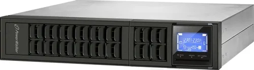 PowerWalker VFI 1000CRM LCD USV schwarz - USV-System für zuverlässige Stromversorgung mit 800 Watt Leistung, ideal für kritische Geräte. Überbrückungszeit bis zu 11 Minuten bei Halblast, ausgestattet mit RS232 und USB-Anschlüssen.