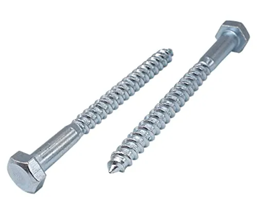  20 Stück) DIN 571 verzinkter Stahl Sechskant Holzschrauben M8 x 110 mm, Sechskantschraube, Schlüsselschrauben, Sechskantschrauben, Schlossschrauben (20, M8 x 110 mm