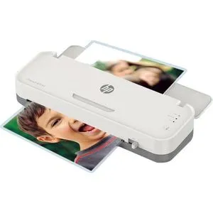 HP OneLam 400 A4 - Laminiergerät für Dokumente bis DIN A4, inklusive Schneidelinieal und Eckenabrunder, ideal für Hobby und Büro