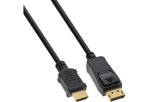 Inline InLine® DisplayPort zu HDMI Konverter Kabel, 4K/30Hz, schwarz, 0,3m Computer-Kabel