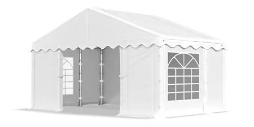 Das Company Partyzelt 3x3m wasserdicht weiß Zelt 240g/m² PE Plane hochwertig Gartenzelt Summer PE - Faltpavillon - Gartenpavillon - Pavillon - Lagerzelt - Partyzelt