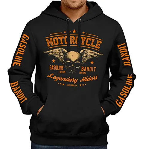 Gasoline Bandit Classic Biker Racing Herren Hoodie - Hochwertiger Hoodie für Motorradfahrer mit modernem Schnitt und waschbeständigem Druck. Ideal für legendäre Fahrten, sorgt für hohen Tragekomfort und entspricht dem ÖKOTEX 100 Standard.
